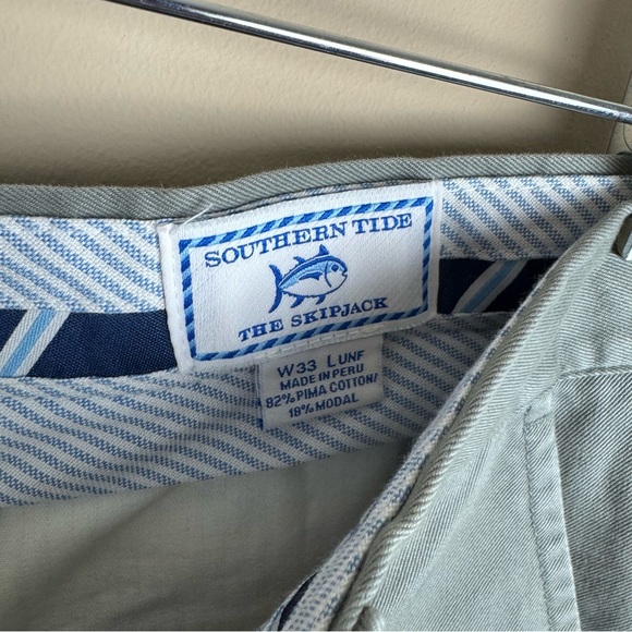 Southern Tide Skipjack Men’s Chino Pant waist 33 - Picture 4 of 6